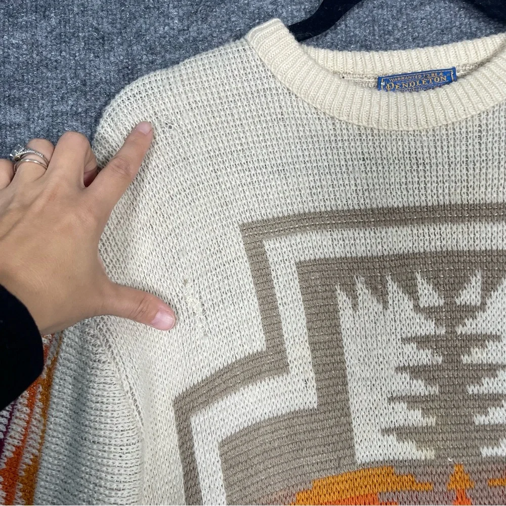 Pendleton Mens Medium 100% Wool High Grade Western Wear‎ Aztec Tribal Sweater - Picture 8 of 12